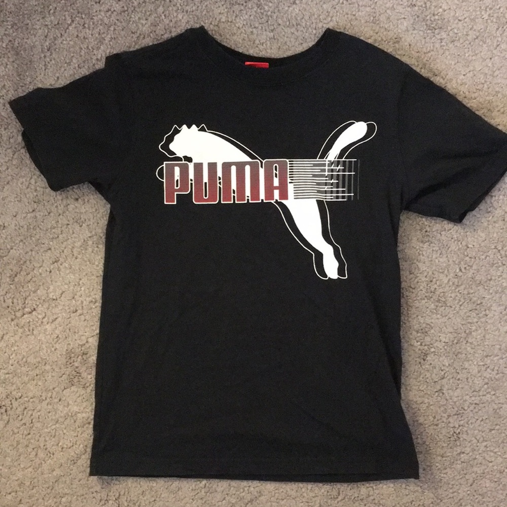 Boys Puma black T shirt size small